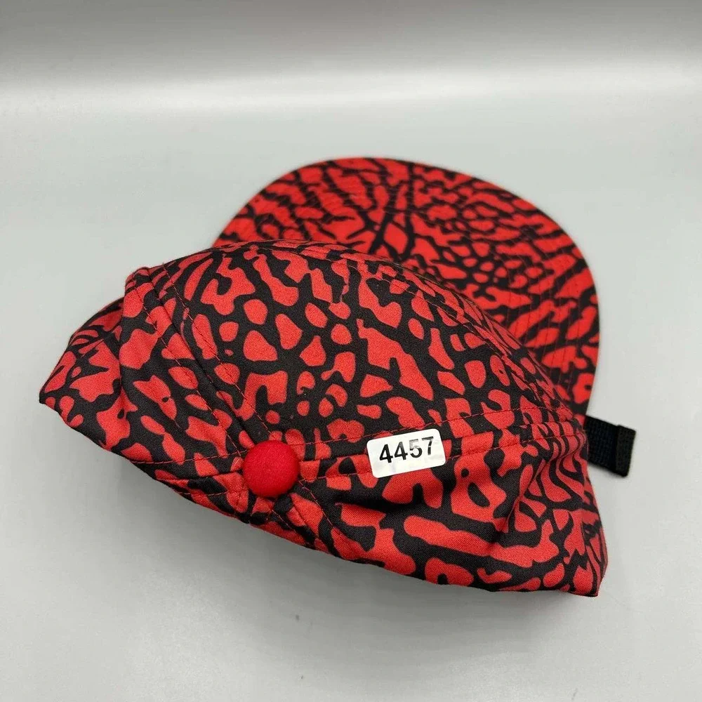 Air Jordan 5 Panel Hat‎ Men Red Cement Elephant Jumpman Strap Back Cap